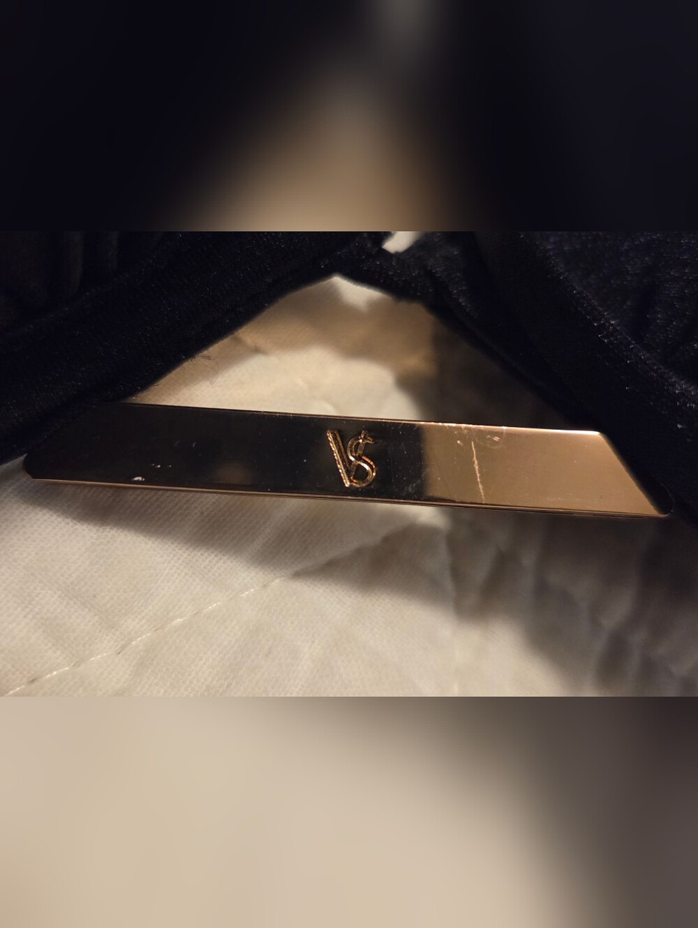 Victoria Secret Swim Black Pushup Bikini Top With Gold Accents - Picture 4 of 6